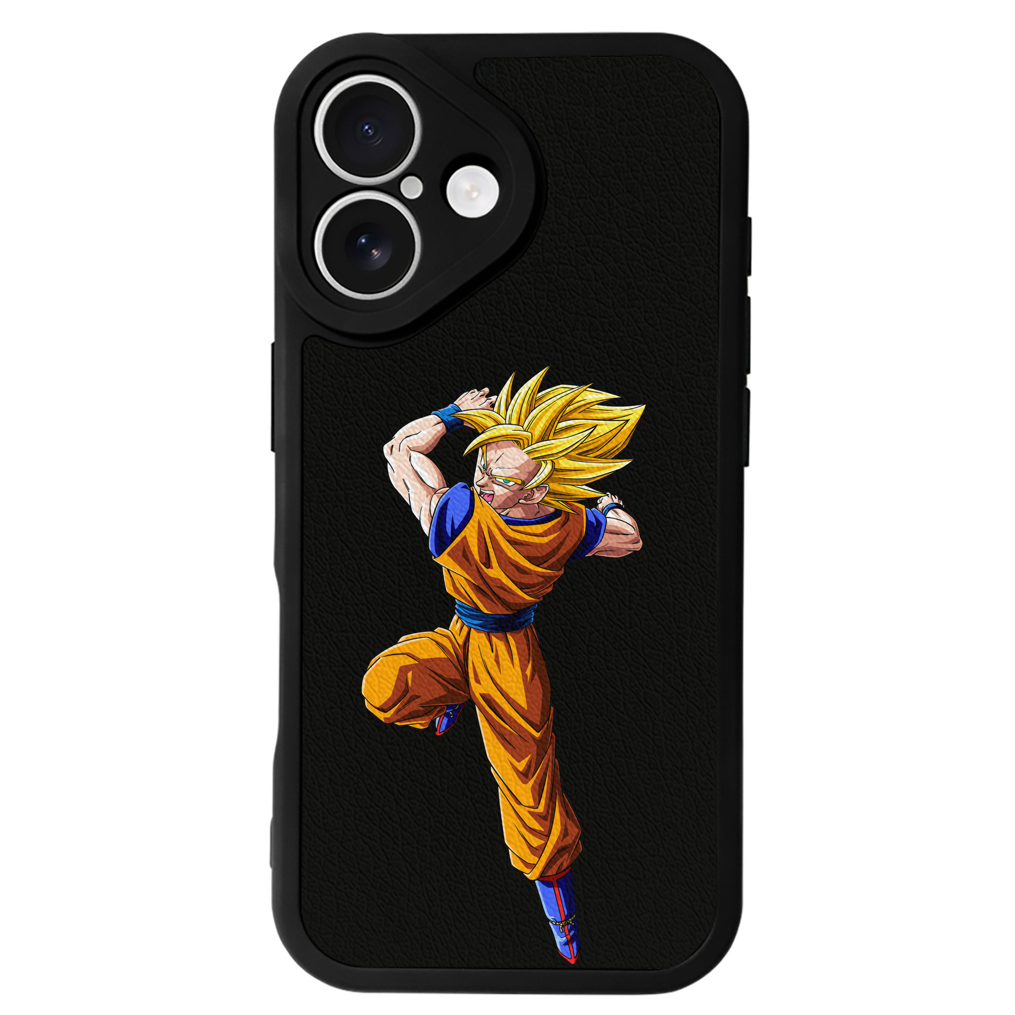 （画像用） ドラゴンボール 孫悟空（そん ごくう）Son Goku カカロット DRAGON BALL Kakarotto 【iPhone 16シリーズ対応】シリコンスマホケース（レザー調） 材質：シリコン
